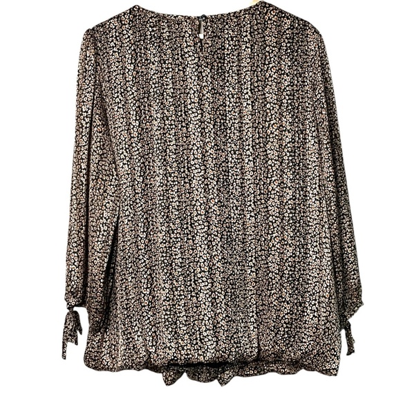 HAVER LONDON Easy Care Poly Bubble Hem Top Bubble Sleeves Fully Lined US Sz 1X - Picture 4 of 11